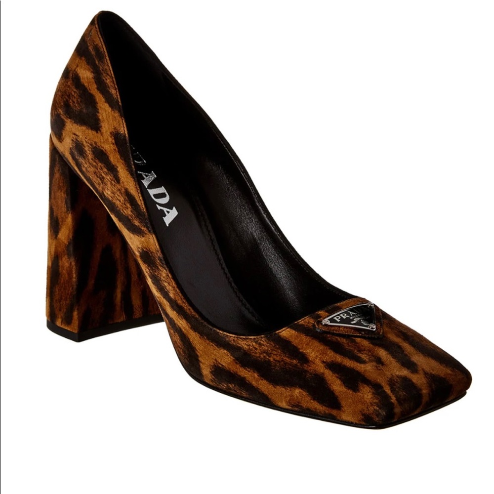 Prada Suede Animal Print Pump